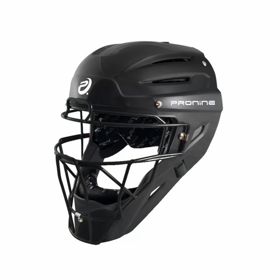 Catcher'S Gear * | Pronine Artamus Elite Baseball/Softball Catcher'S Helmet Black