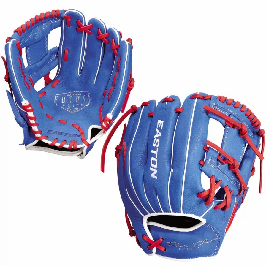 Gloves * | Easton Future Elite 11 Inch Fe11 Youth Baseball Glove Royal/Red