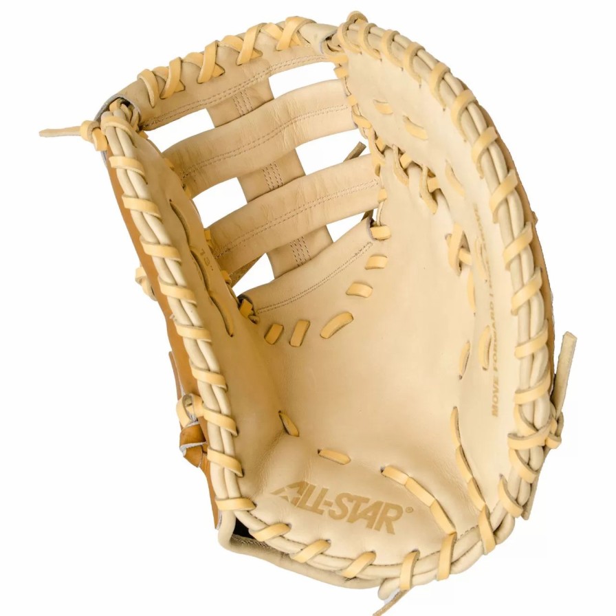 Gloves * | All-Star Pro-Elite 13 Inch Fgas-Fb Baseball First Base Mitt Saddle/Cream