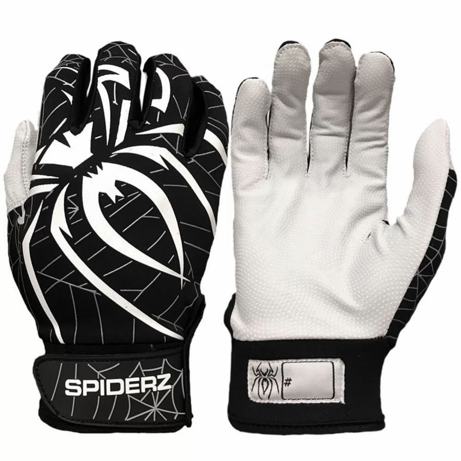 Gloves * | Spiderz Alpha Adult Baseball/Softball Batting Gloves Royal/White