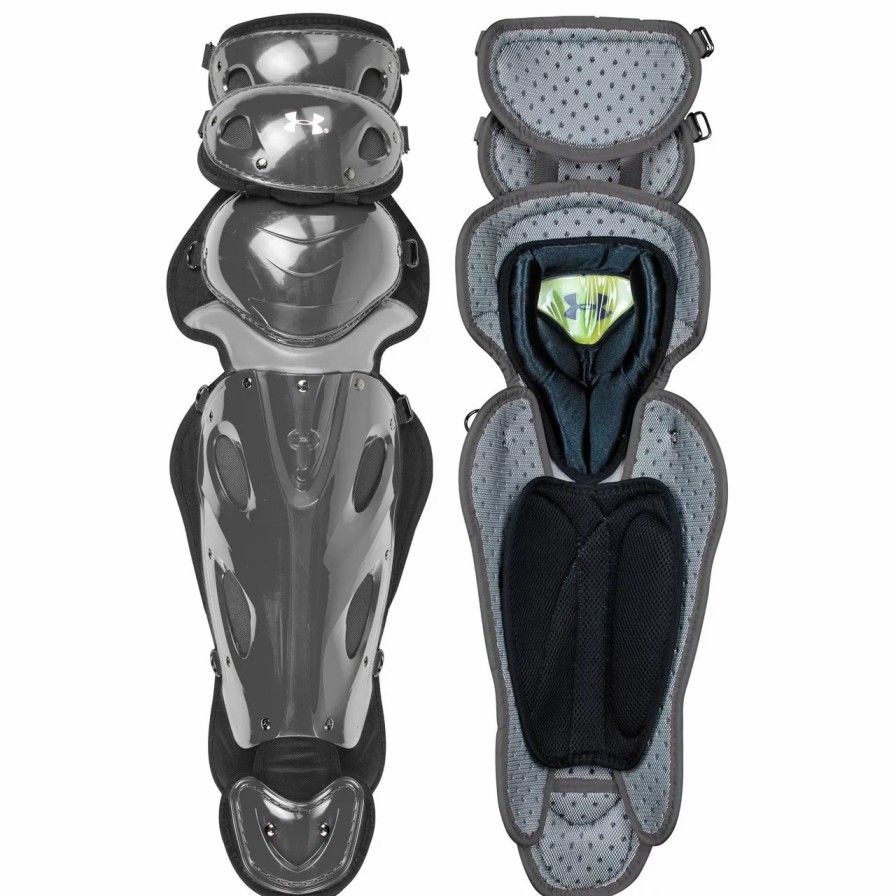 Catcher'S Gear * | Under Armour Ua Pro 4 Intermediate 14.5 Inch Baseball Catcher'S Leg Guards