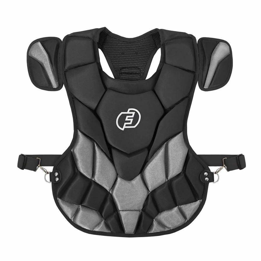 Catcher'S Gear * | Force3 Intermediate Nocsae Baseball Catcher'S Chest Protector Black