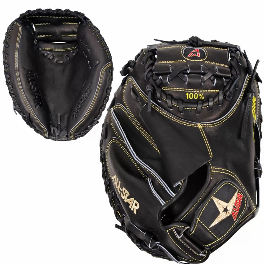 Gloves * | All-Star Pro-Elite 35 Inch Cm3000Bk Baseball Catchers Mitt