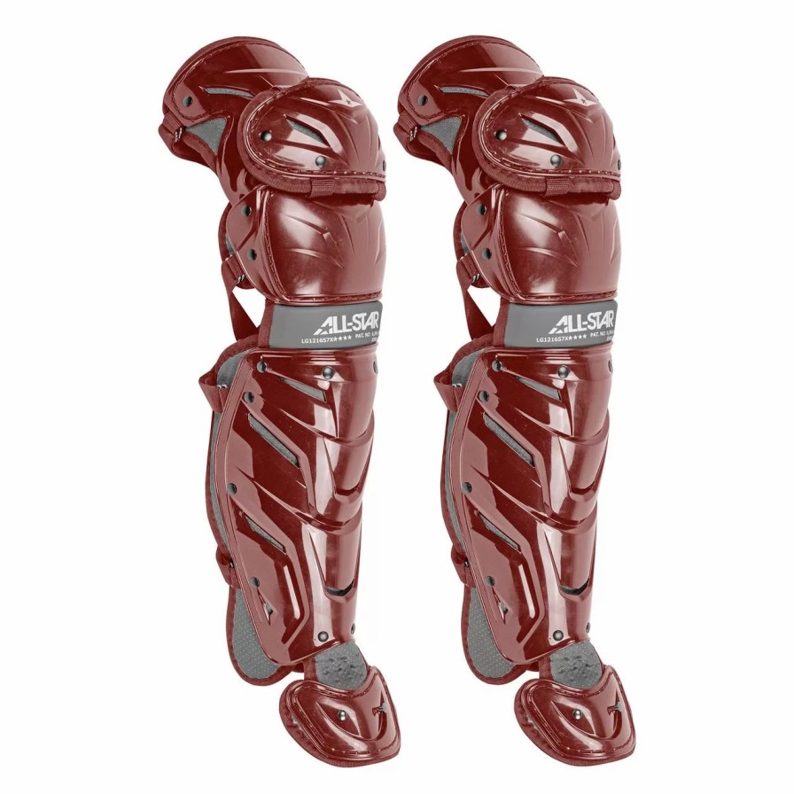 Catcher'S Gear * | All-Star System 7 Axis 14.5 Inch Intermediate Baseball Catcher'S Leg Guards