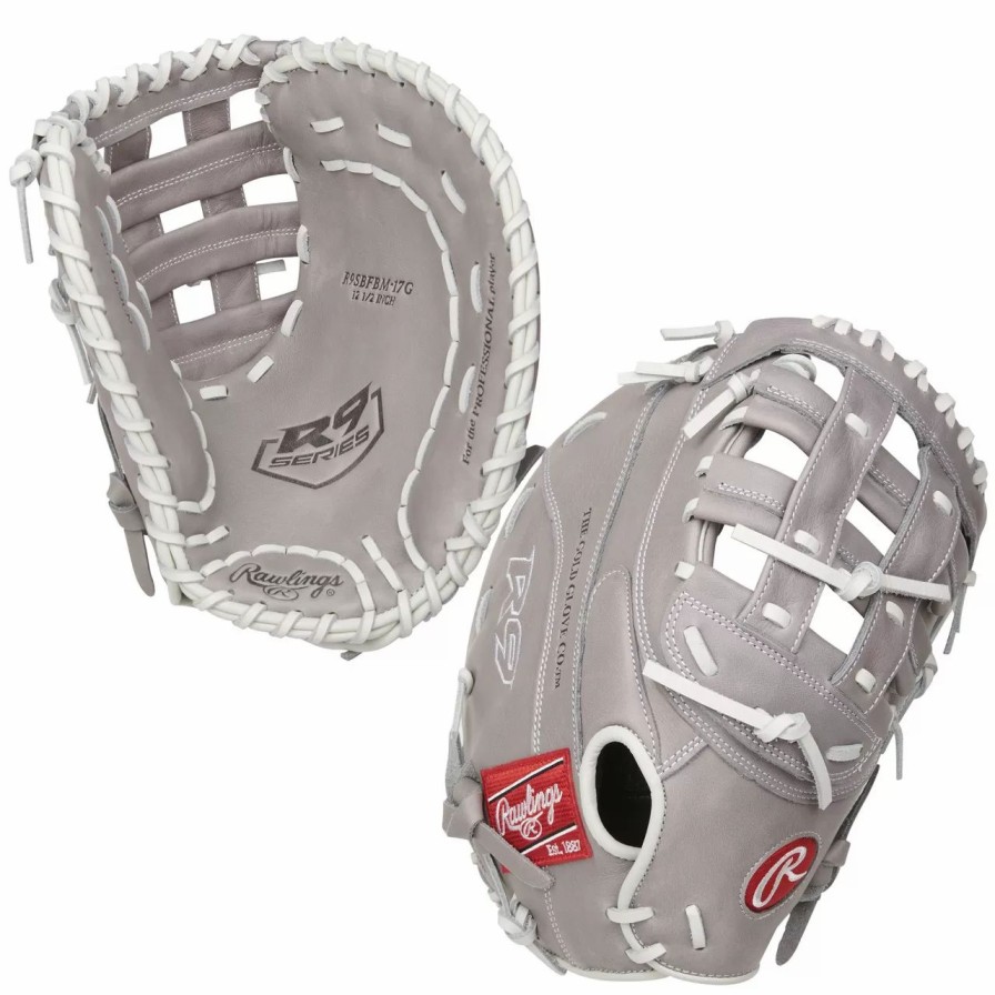 Gloves * | Rawlings R9 Series 12.5 Inch R9Sbfbm-17G Fastpitch Softball First Base Mitt