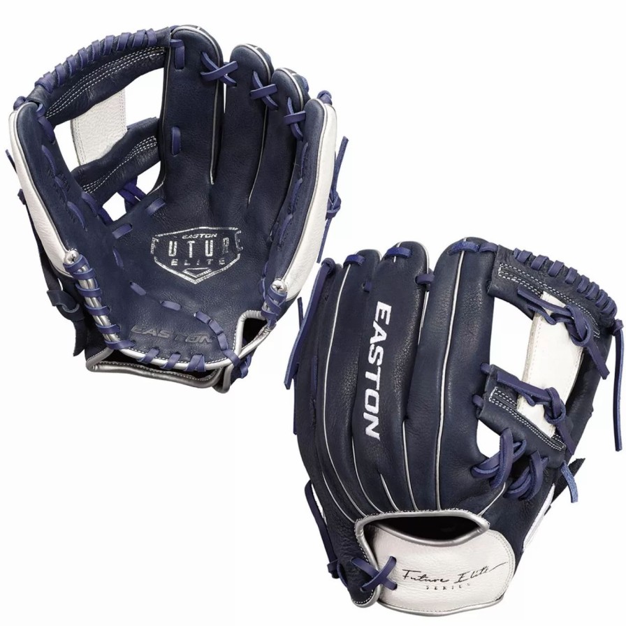 Gloves * | Easton Future Elite 11 Inch Fe11 Youth Baseball Glove Navy/White