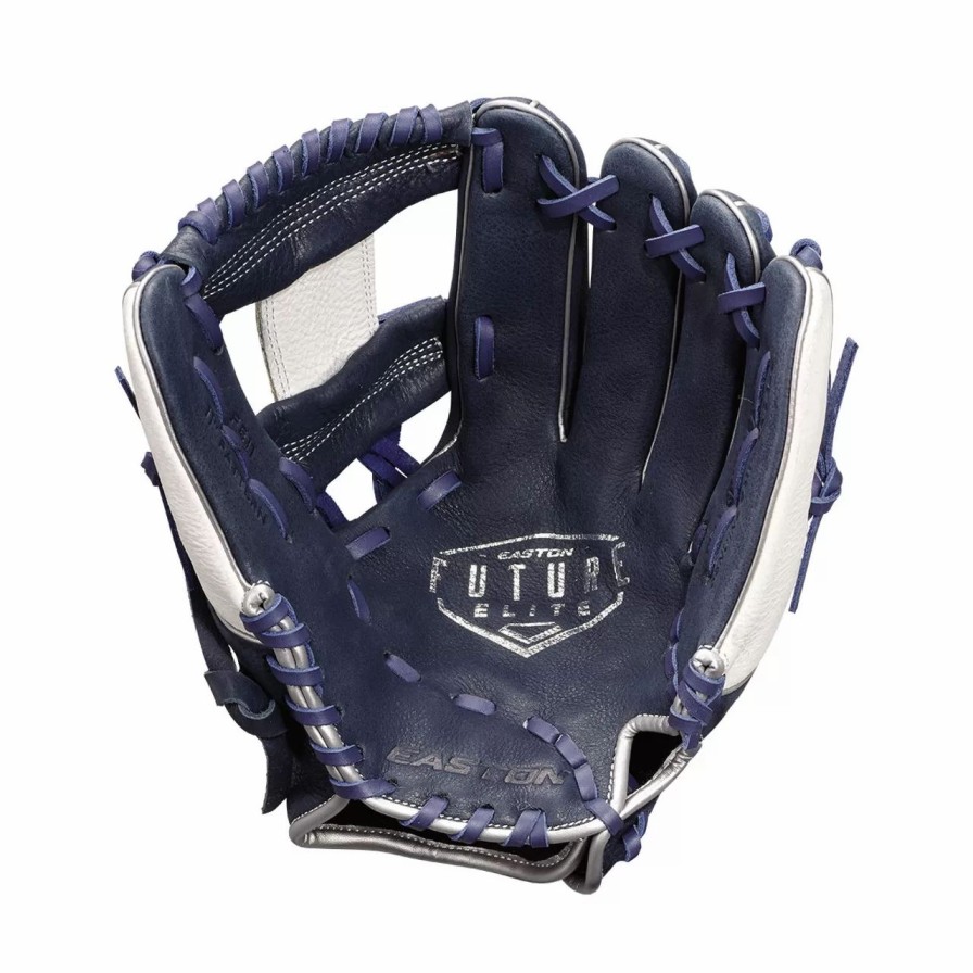 Gloves * | Easton Future Elite 11 Inch Fe11 Youth Baseball Glove Navy/White