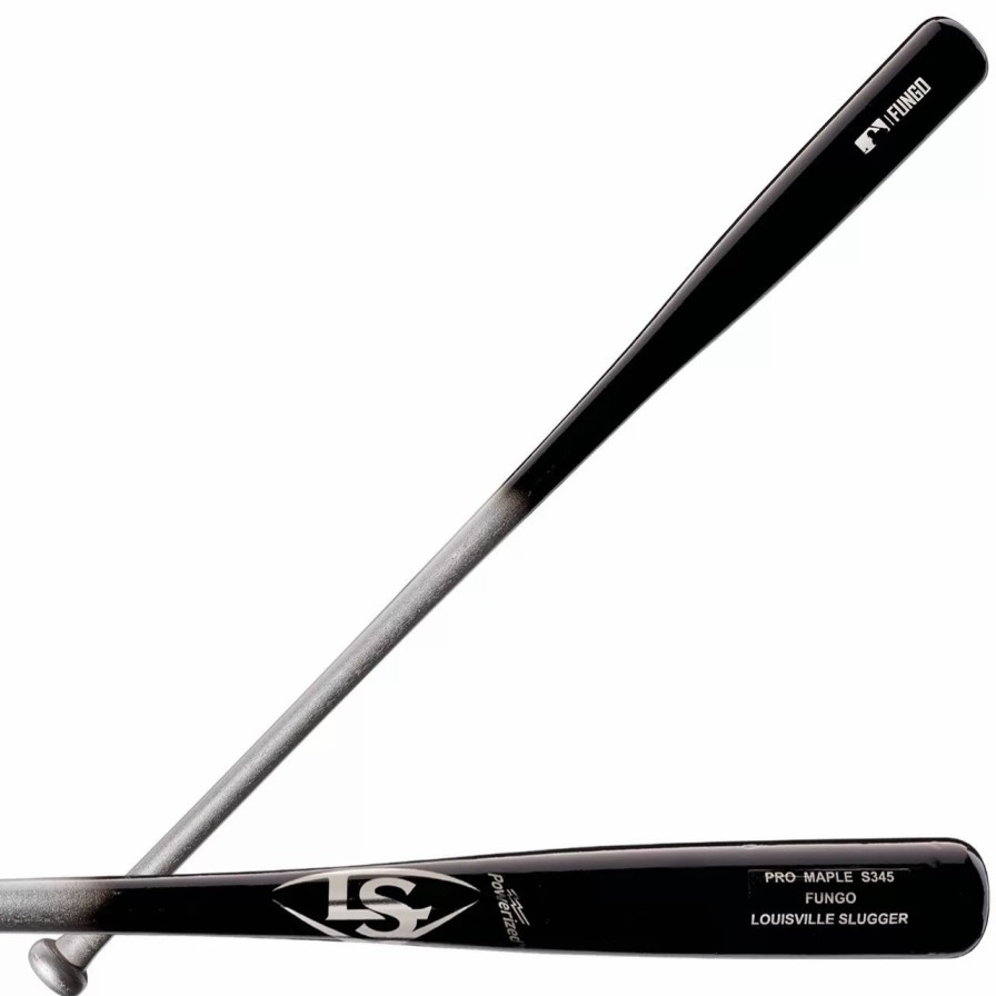 Bats * | Louisville Slugger S345 Prime Maple Baseball Fungo Bat 35 Inch Black/Silver