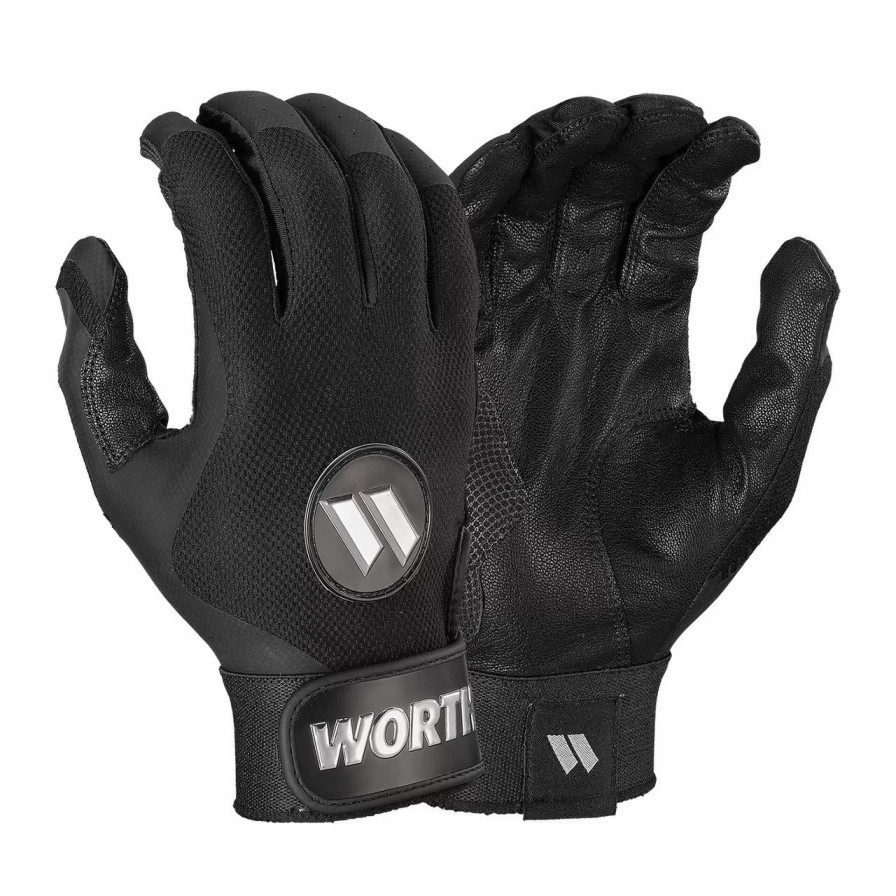 Gloves * | Worth Pro Series Adult Slowpitch Softball Batting Gloves