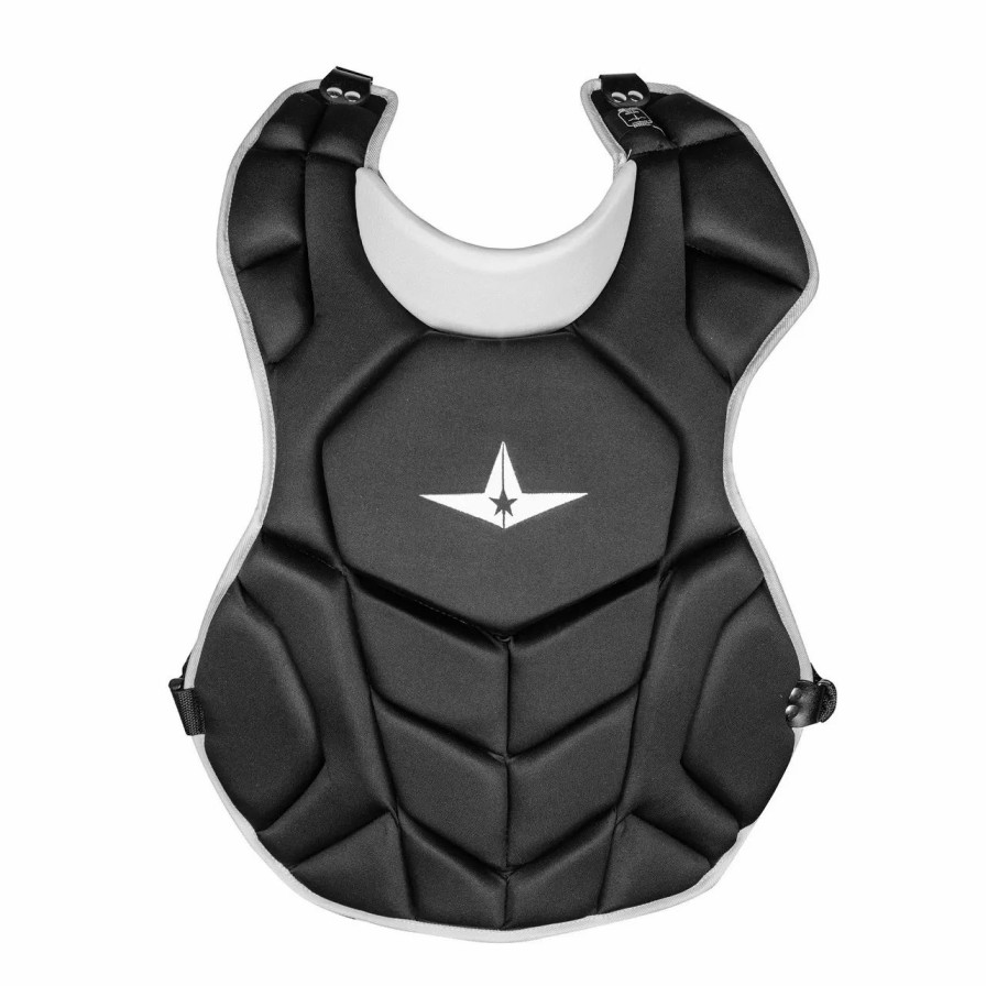 Catcher'S Gear * | All-Star League Series Nocsae Ages 9-12 Baseball Catcher'S Chest Protector Black