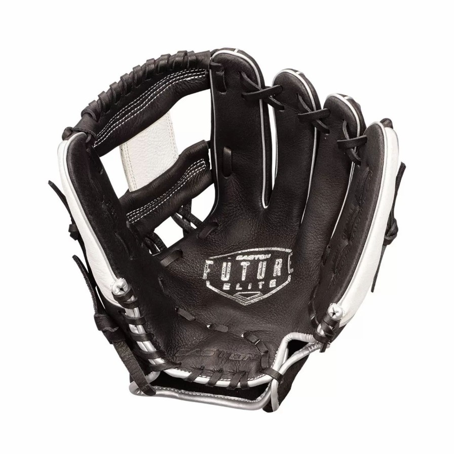 Gloves * | Easton Future Elite 11 Inch Fe11 Youth Baseball Glove Black/White