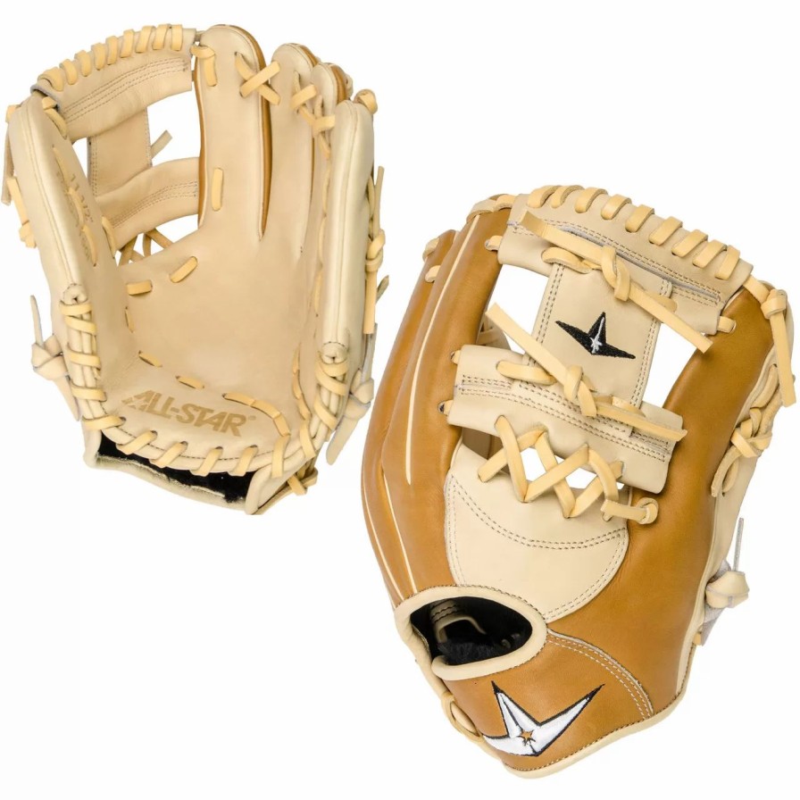 Gloves * | All-Star Pro-Elite 11.5 Inch Fgas-1150I Baseball Glove Saddle/Cream