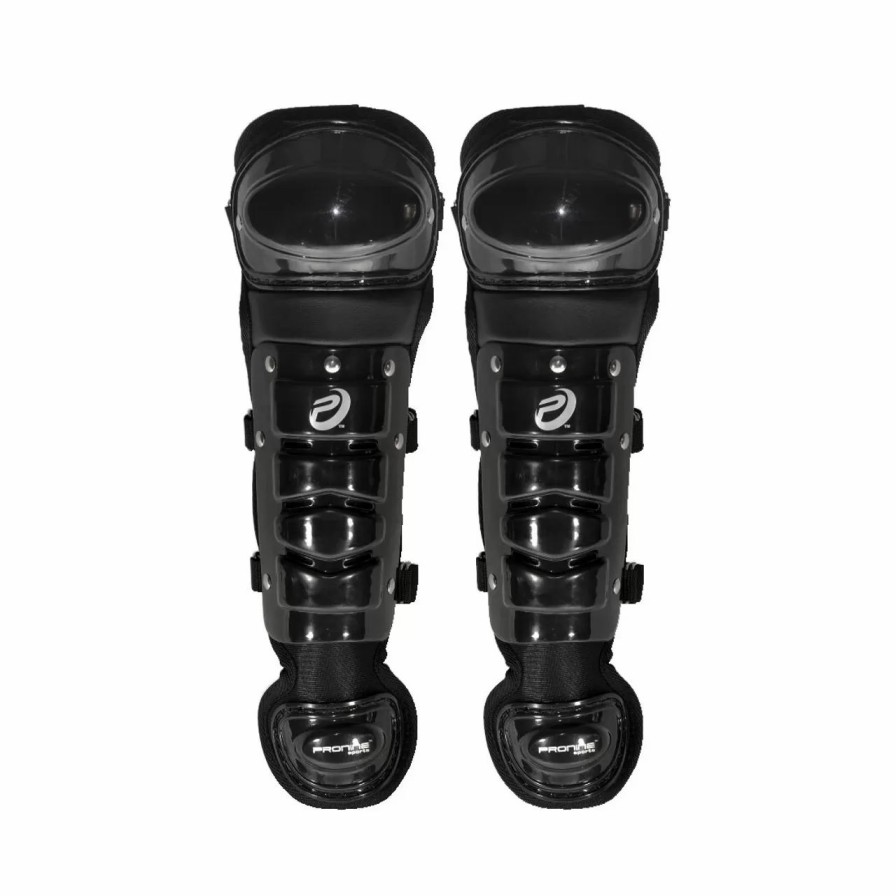 Catcher'S Gear * | Pronine Youth League Baseball Catcher'S Leg Guards Black