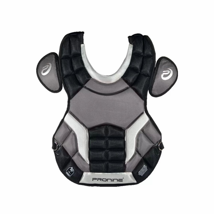 Catcher'S Gear * | Pronine Artamus Elite Adult Nocsae Baseball Catcher'S Chest Protector Steel Gray