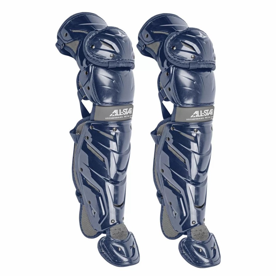 Catcher'S Gear * | All-Star System 7 Axis 13.5 Inch Youth Baseball Catcher'S Leg Guards